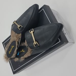 2 for $20  Qupid Swirl 69 Faux fur mule